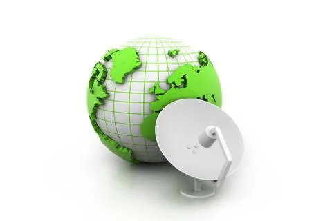 Satellite dish receiver Stock Illustration