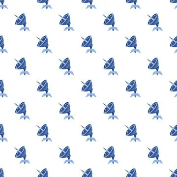 Satellite dish repeating pattern broadcasting global communication network Illustrazione stock