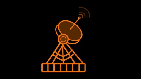 Satellite dish representing communication broadcasting and signal technolog.. Vídeo Stock 337079940