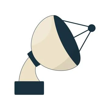 Satellite dish space science transmit element ufo Stock Illustration