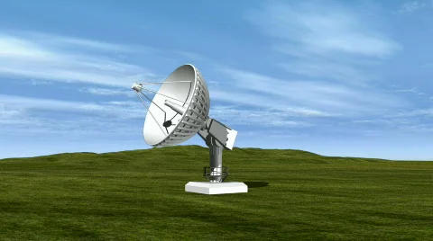 Satellite dish spinning. Loopable HD 1080. Video stock 145292