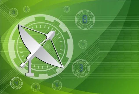 Satellite dish transmission data illustration, vector eps.10 Stock Illustration