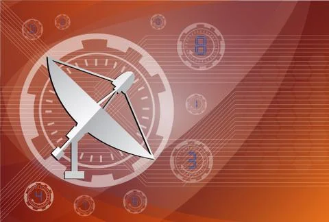 Satellite dish transmission data illustration, vector eps.10 Stock Illustration