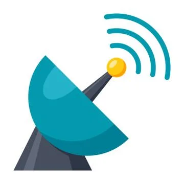 Satellite Dish Vector Icon Stock Illustration