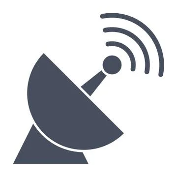 Satellite Dish Vector Icon Stock Illustration