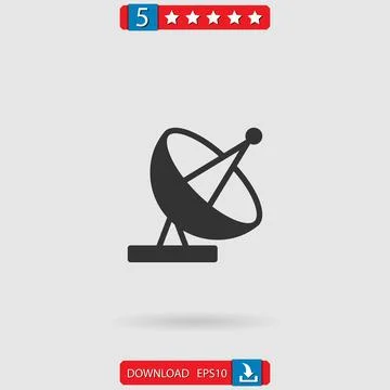 Satellite dish vector icon Stock Illustration