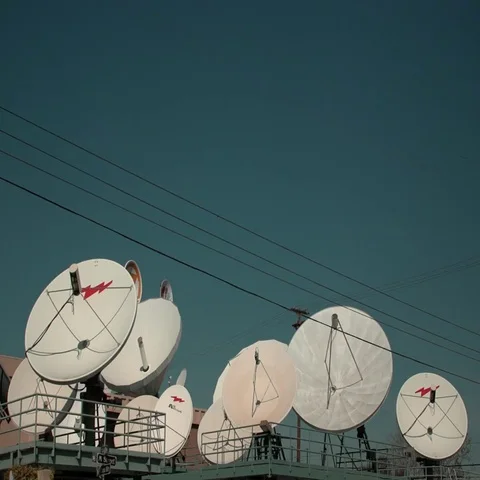 Satellite dishes 018 Stock Footage 69516701