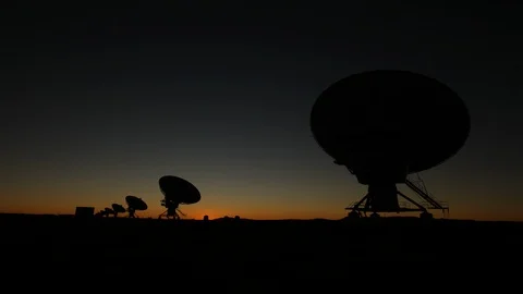 Satellite Dishes. Stock Footage 97177780