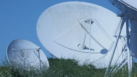 Satellite dishes - Global comunications 스톡 동영상 85865294