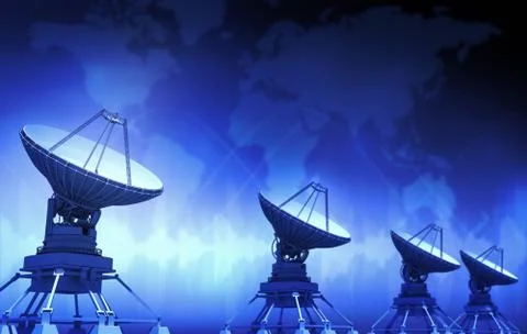 Satellite Dishes Stock Illustration