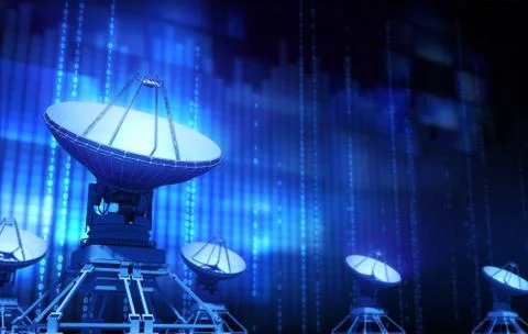 Satellite Dishes Stock Illustration