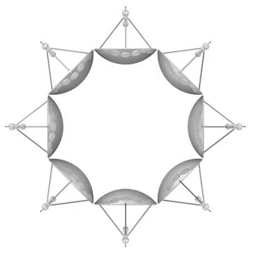 Satellite dishes Illustrazione stock