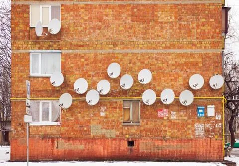 Satellite dishes Stock Photos
