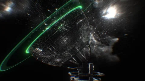 Satellite Dishes in Space Stock Footage 273696340
