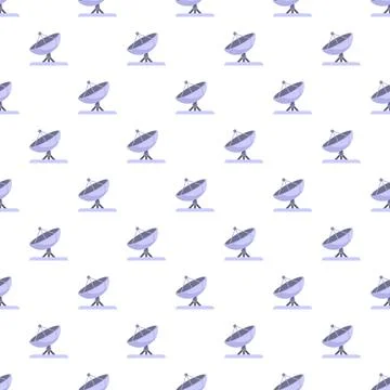 Satellite dishes technology seamless pattern communication background イラスト素材