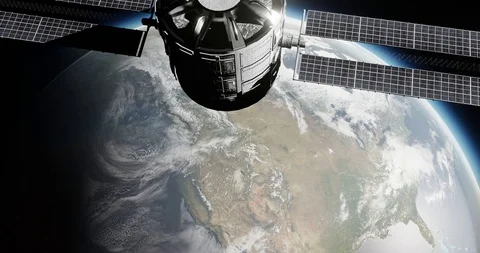 Satellite on earth Stock Footage 123941375