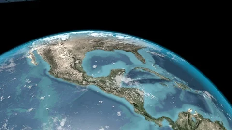 Satellite in earth orbit, elements in this image furnished by NASA Stock Footage 120794034