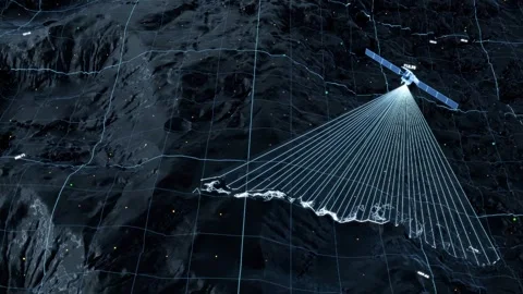 Satellite exploration of the lunar surface Stock Footage 330063806