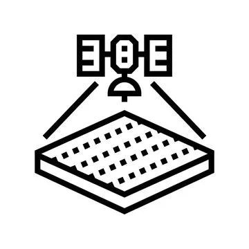 Satellite for field mapping line icon vector illustration Stock Illustration