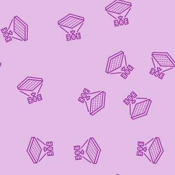 Satellite for field mapping line seamless pattern Stock Illustration