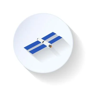 Satellite flat icon Stock Illustration