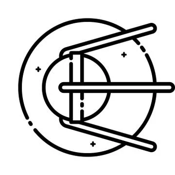 Satellite floating in space Stock Illustration