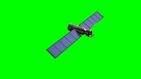 Satellite in fly - green screen - 4k 스톡 동영상 44346017