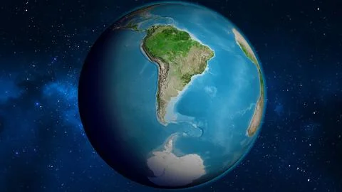 Satellite globe map centered on Argentina イラスト素材