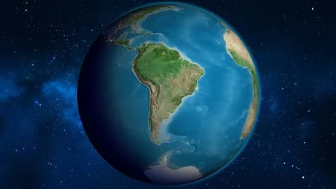 Satellite globe map centered on Paraguay 库存插图