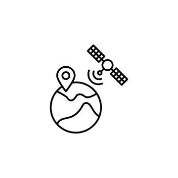 Satellite gps earth map icon. Element of satellite thin line icon Stock Illustration