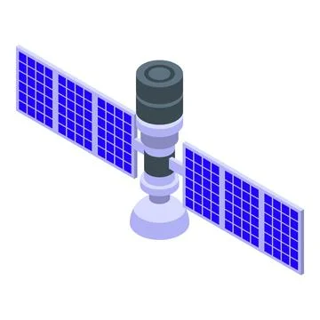 Satellite gps tracker icon isometric vector. Pin track Stock Illustration