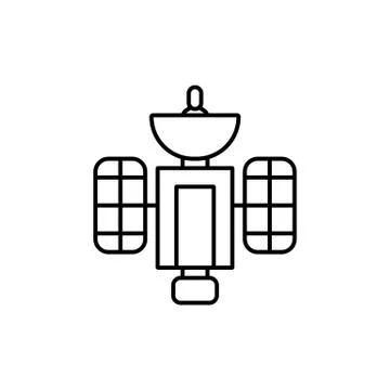 Satellite icon element of space icon for mobile concept and web apps. Thin li Illustrazione stock