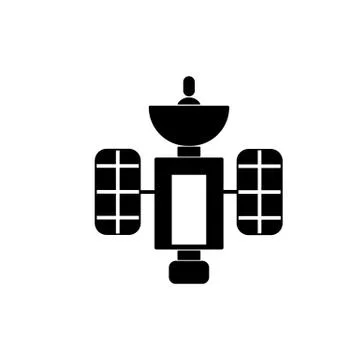 Satellite icon element of space icon for mobile concept and web apps. Thin li Stock Illustration