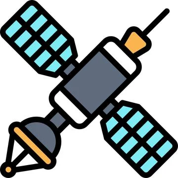 Satellite icon, location map and navigation vector Stock Illustration