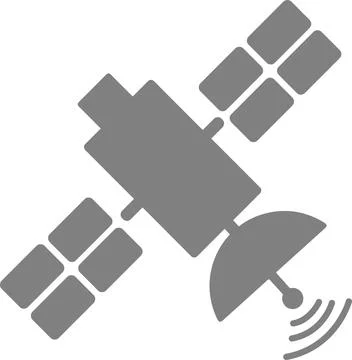 Satellite icon over white background. Broadcasting pictogram vector illustr.. Stock Illustration