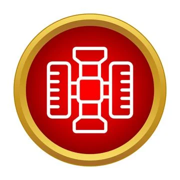 Satellite icon representing global communication technology in space Stock Illustration