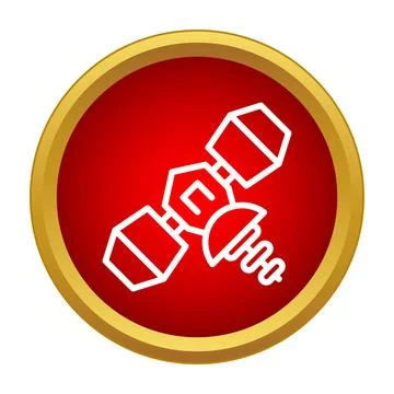 Satellite icon representing global communication technology Stock Illustration