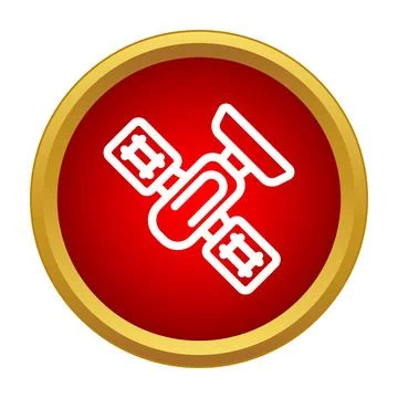 Satellite icon representing global communication technology in space Stock Illustration