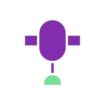 Satellite icon solid purple green colour universe symbol perfect. Illustrazione stock