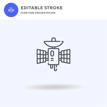 Satellite icon vector, filled flat sign, solid pictogram isolated on white, logo Stock Illustration