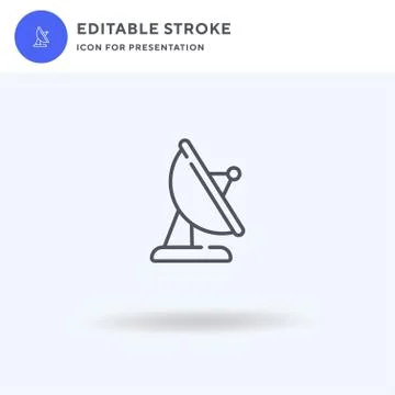 Satellite icon vector, filled flat sign, solid pictogram isolated on white, logo 스톡 일러스트