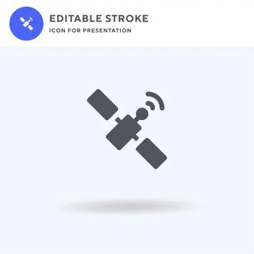 Satellite icon vector, filled flat sign, solid pictogram isolated on white, logo 스톡 일러스트