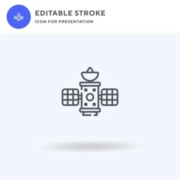 Satellite icon vector, filled flat sign, solid pictogram isolated on white, logo Stock Illustration