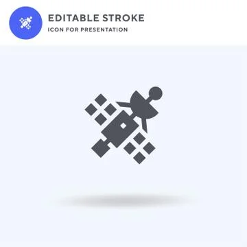 Satellite icon vector, filled flat sign, solid pictogram isolated on white, logo 스톡 일러스트