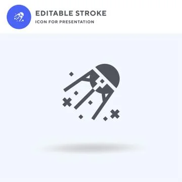 Satellite icon vector, filled flat sign, solid pictogram isolated on white, logo Illustrazione stock