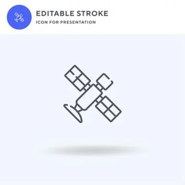 Satellite icon vector, filled flat sign, solid pictogram isolated on white, logo 스톡 일러스트