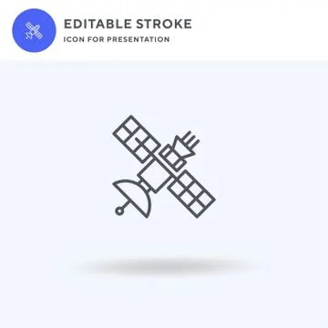 Satellite icon vector, filled flat sign, solid pictogram isolated on white, logo 스톡 일러스트