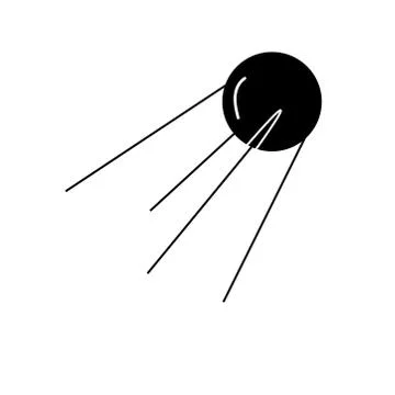 Satellite icon on a white background Illustrazione stock