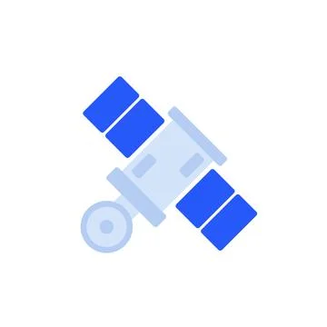 Satellite icon on white, flat vector art Stock Illustration