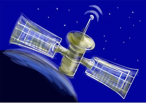 Satellite Stock Illustration